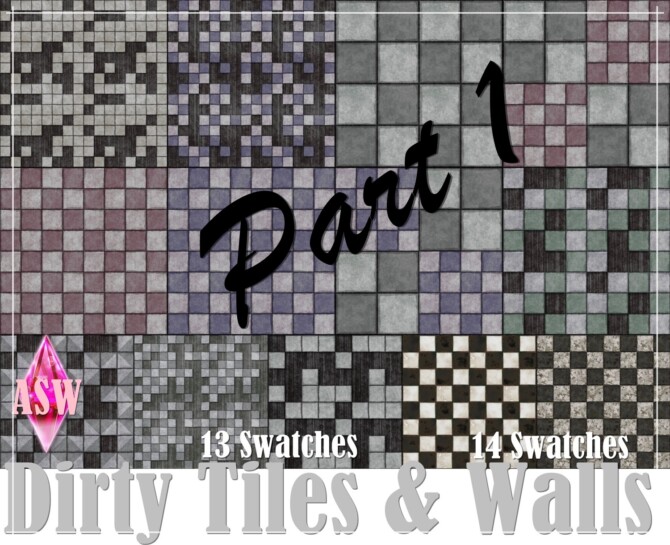 Sims 4 Dirty Tiles & Walls Part 1 at Annett’s Sims 4 Welt