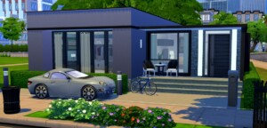 Small Modern House by Mouluise at Mod The Sims 4