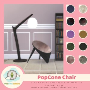 PopCone Chair Low Poly at PopSims Culture