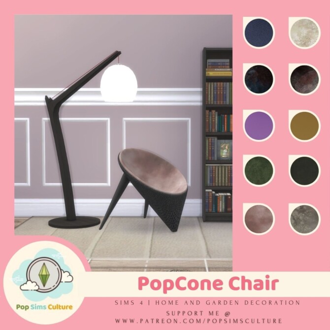 Sims 4 PopCone Chair Low Poly at PopSims Culture