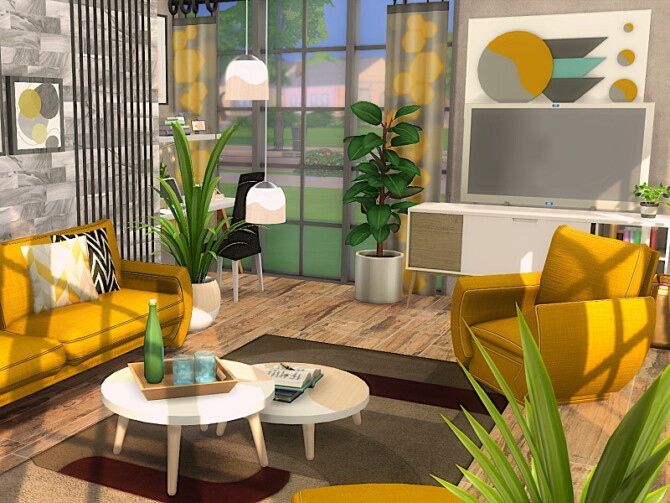 Sims 4 Sunny Living Room by Flubs79 at TSR
