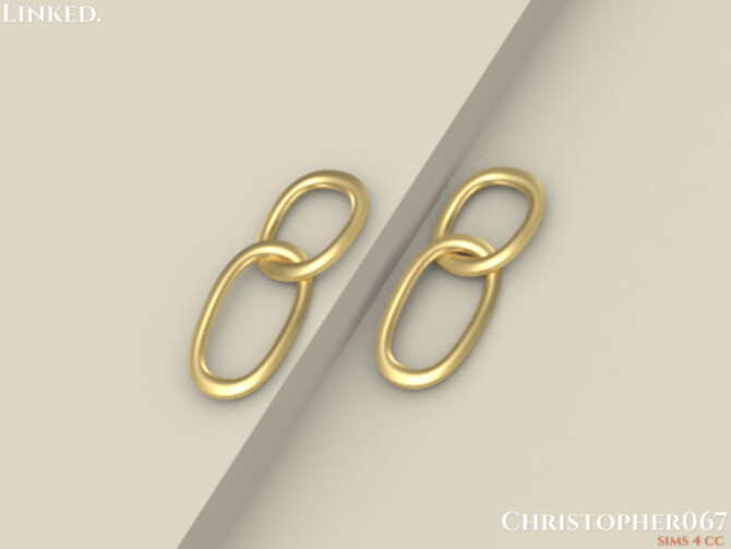 Sims 4 Linked Earrings by Christopher067 at TSR