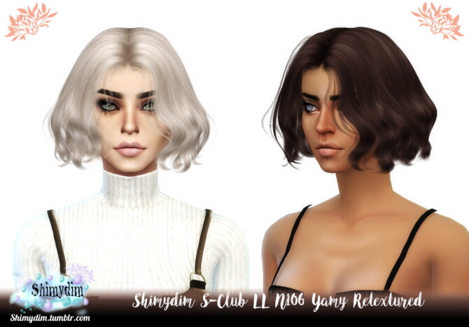 Sims 4 S Club LL N106 Yamy Hair Retexture at Shimydim Sims