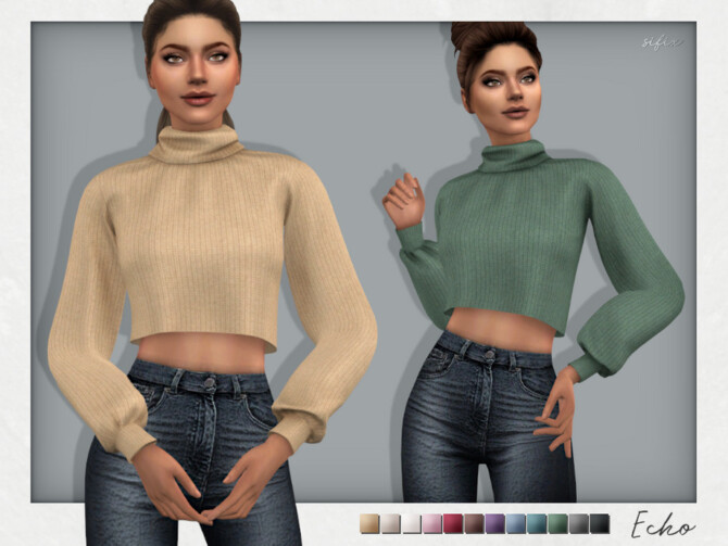 Sims 4 Echo Top by Sifix at TSR