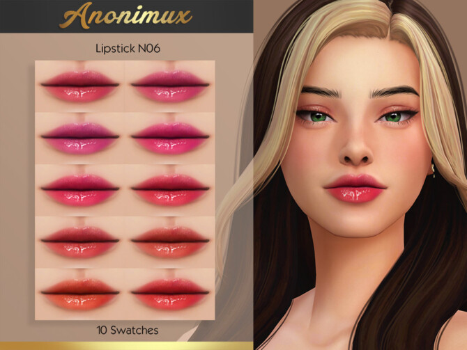 Sims 4 Lipstick N06 by Anonimux Simmer at TSR