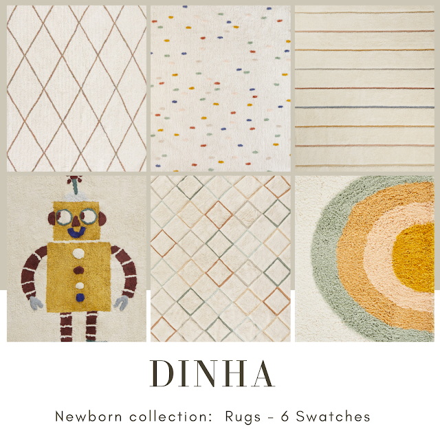 Sims 4 Newborn Collection: Rugs | Pillows | Paintings at Dinha Gamer