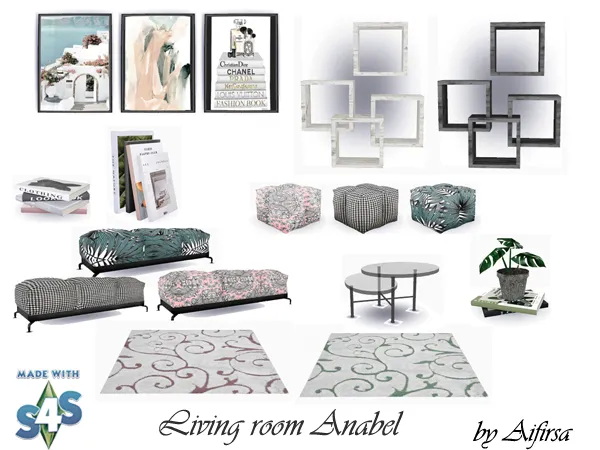 Sims 4 Anabel livingroom at Aifirsa