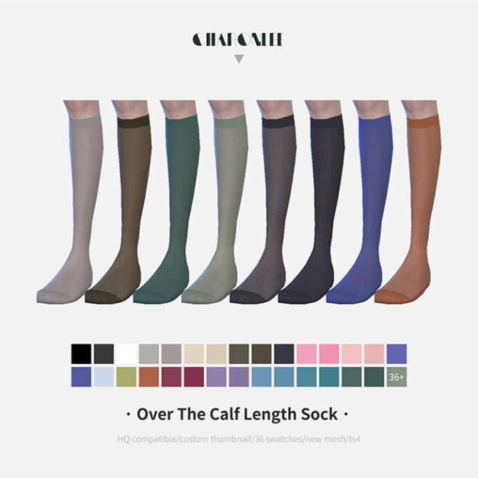 Sims 4 Over The Calf Length Sock at Charonlee