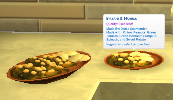 Sims 4 Ifisashi & Nshima Custom Recipe by RobinKLocksley at Mod The Sims 4