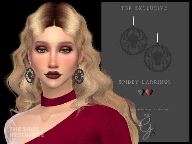 Sims 4 Spidey Earrings by Glitterberryfly at TSR
