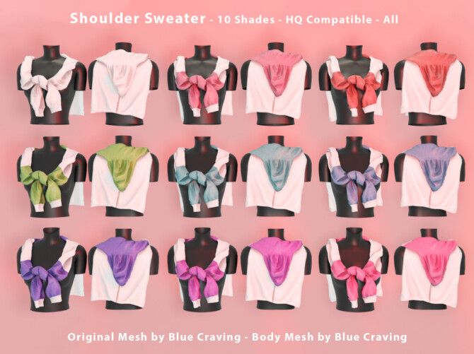 Sims 4 SHOULDER SWEATER at Blue Craving