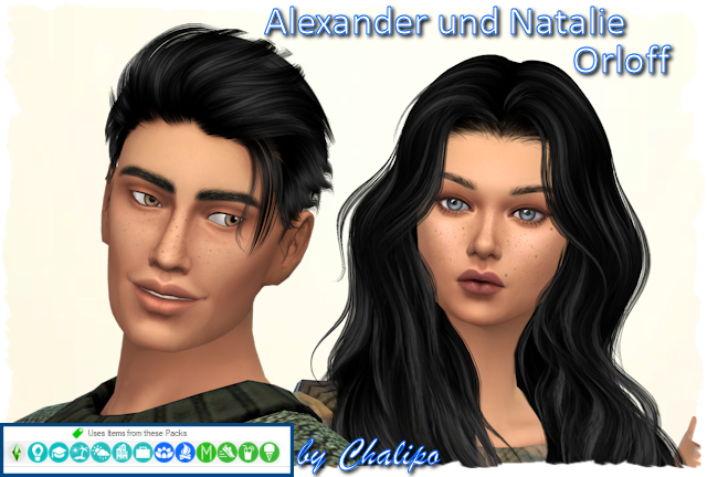 Sims 4 Alexander und Natalia Orloff by Chalipo at All 4 Sims