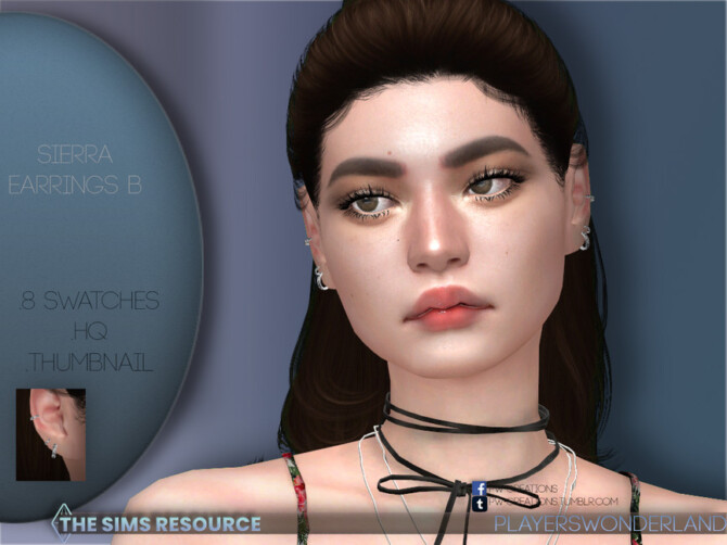 Sims 4 Sierra Earrings B by PlayersWonderland at TSR