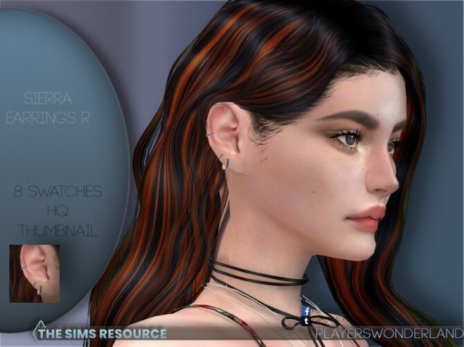 Sims 4 Sierra Earrings R by PlayersWonderland at TSR