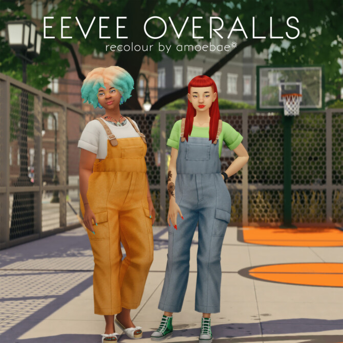 Sims 4 EEVEE OVERALLS at Picture Amoebae