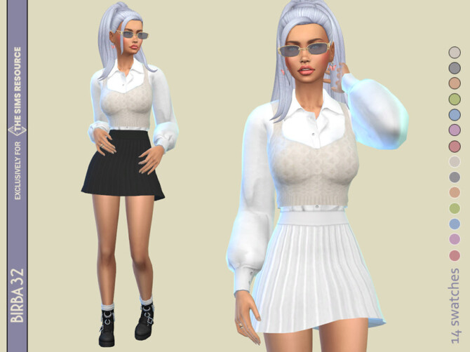 Sims 4 College Style Outfit by Birba32 at TSR