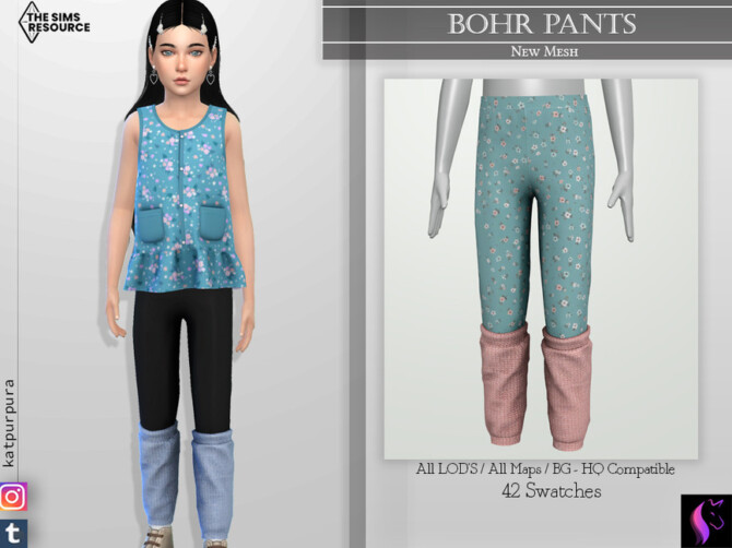 Sims 4 Borh Pants by KaTPurpura at TSR