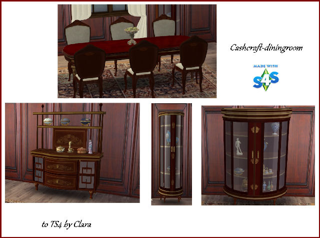 Sims 4 Cashcraft Diningroom by Clara at All 4 Sims