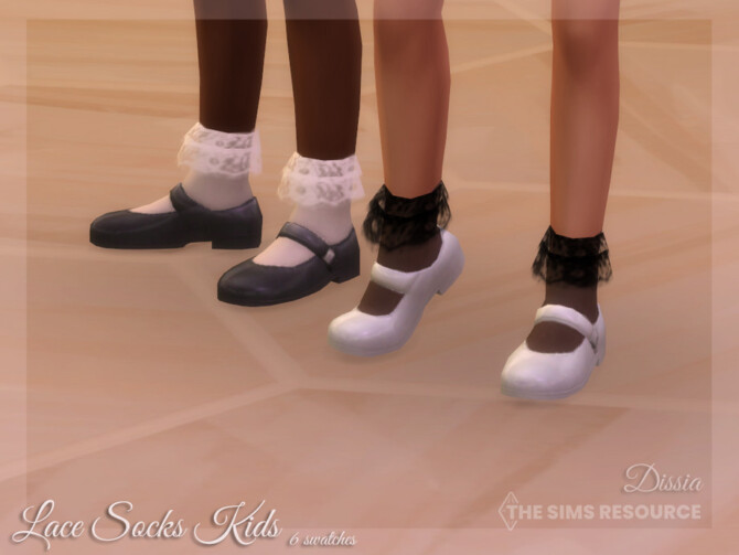 Sims 4 Lace Socks Kids by Dissia at TSR