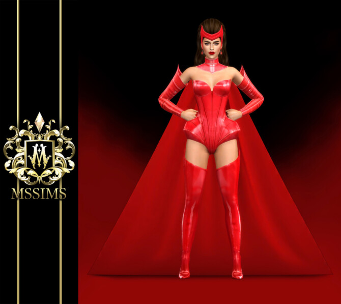 Sims 4 SCARLET COSTUME SET at MSSIMS