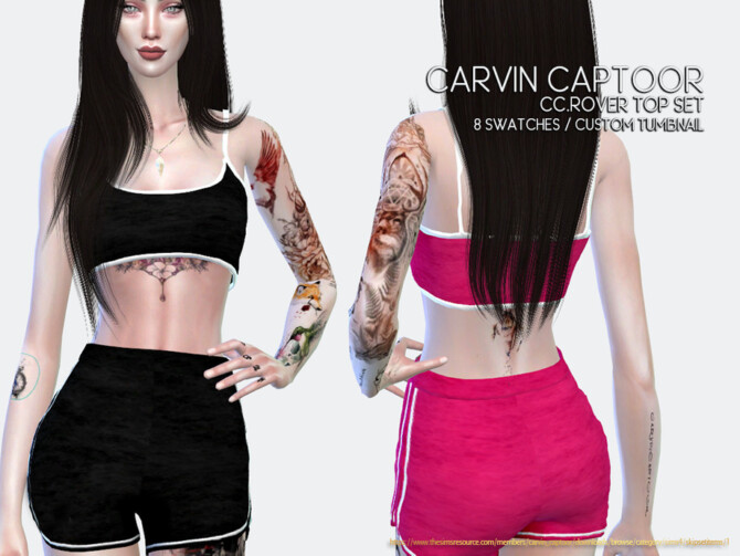 Sims 4 Rover Top Set by carvin captoor at TSR