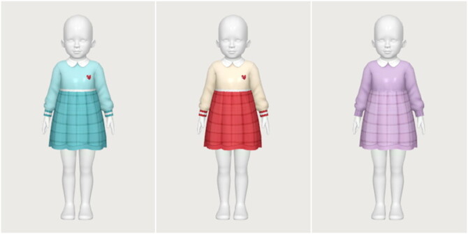 Sims 4 Collar dress & sweater dress at Casteru