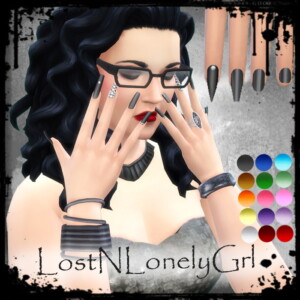 Colorful Nails by LostNlonelyGrl86 at Mod The Sims 4