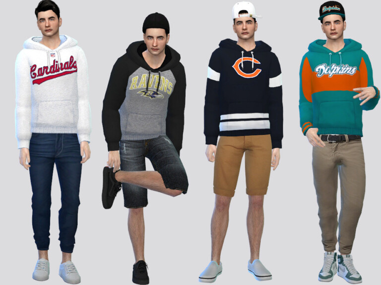 NFL Hoodies I by McLayneSims at TSR » Sims 4 Updates