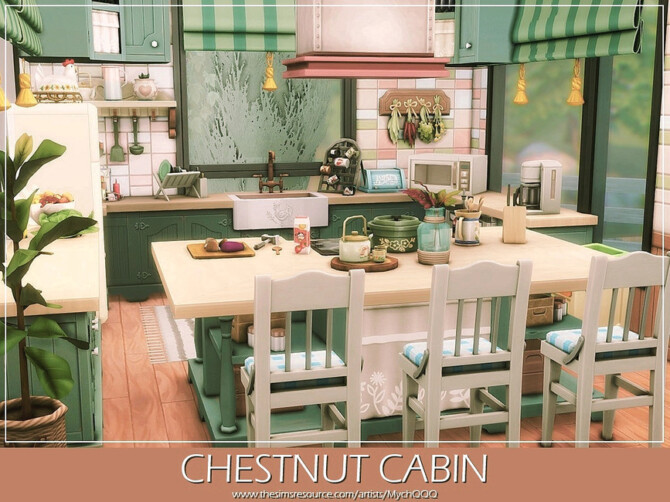 Sims 4 Chestnut Cabin by MychQQQ at TSR