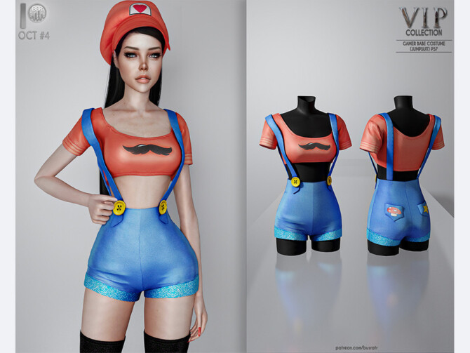 Sims 4 HALLOWEEN GAMER COSTUME P57 by busra tr at TSR