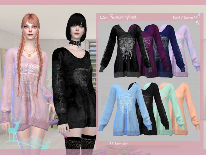 Sims 4 Sweater influunt by DanSimsFantasy at TSR