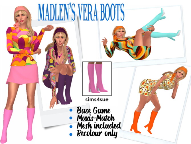 Sims 4 MADLEN’S VERA BOOTS at Sims4Sue