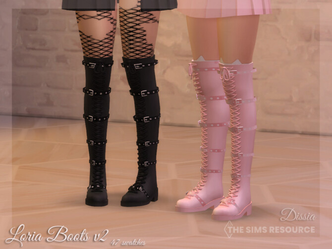 Sims 4 Loria Boots v2 by Dissia at TSR