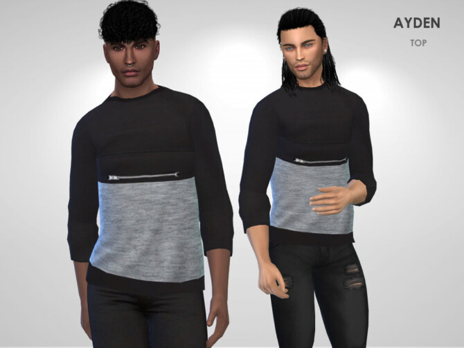 Sims 4 Ayden Top by Puresim at TSR