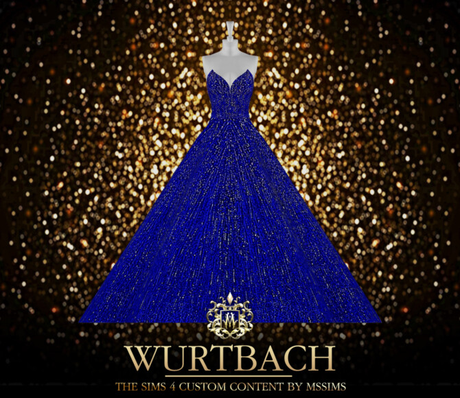 Sims 4 WURTBACH GOWN at MSSIMS