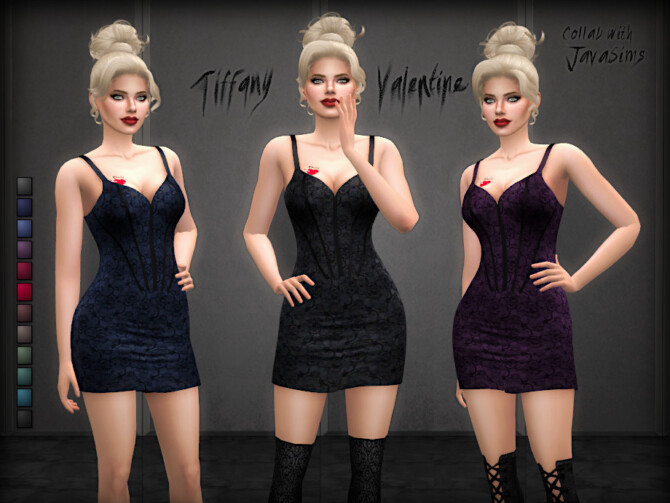 Sims 4 Tiffany Valentine Short Dress by Sifix at TSR