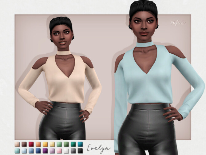 Sims 4 Evelyn Top by Sifix at TSR