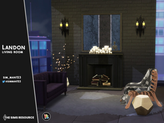 Sims 4 Landon Living Room by sim man123 at TSR