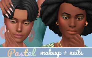 PASTEL collection nails & makeup at Frenchie Sim