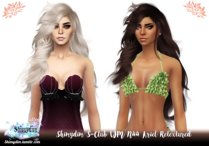 Sims 4 S Club WM N44 Ariel Hair Retexture at Shimydim Sims