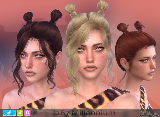 Sims 4 J267 Millennium hair (P) at Newsea Sims 4