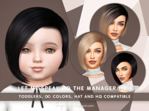 Let Me Speak to The Manager Hair TODDLERS by SonyaSimsCC at TSR