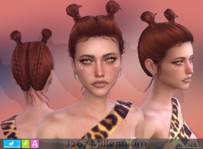 Sims 4 J267 Millennium hair (P) at Newsea Sims 4