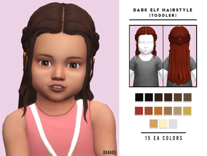 Sims 4 Dark Elf Hairstyle [Toddler] by OranosTR at TSR