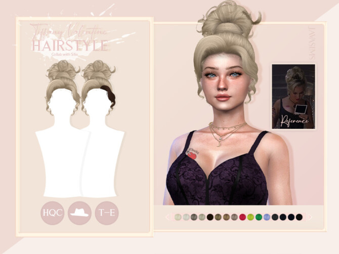 Sims 4 Tiffany Valentine Hairstyle by JavaSims at TSR