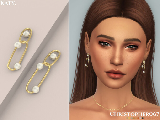 Sims 4 Katy Earrings by christopher067 at TSR