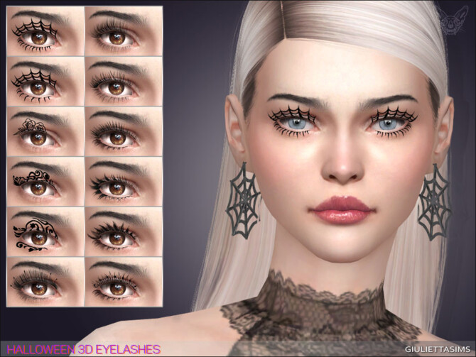 Sims 4 Halloween 3D Eyelashes at Giulietta