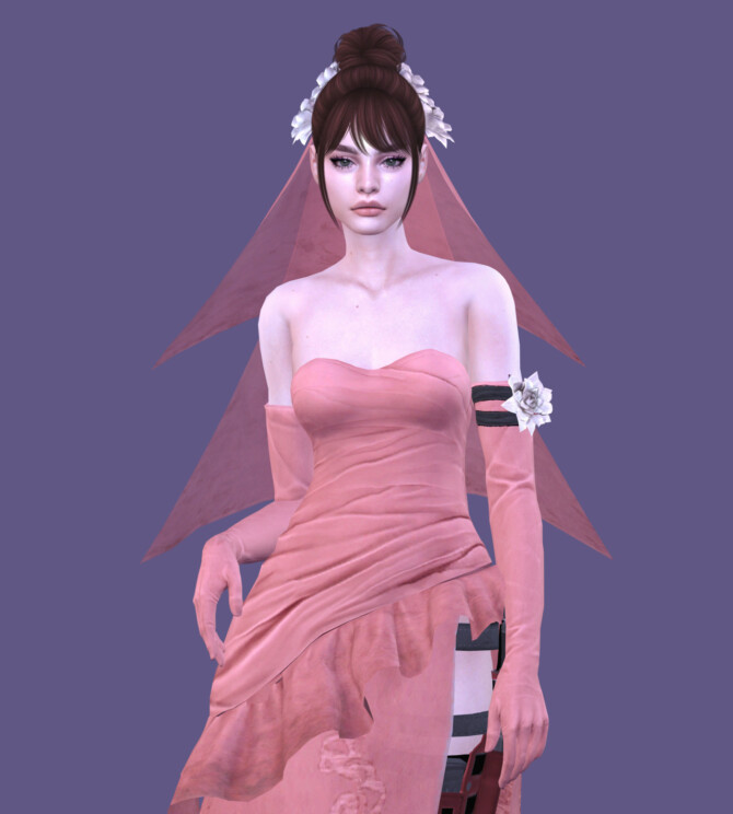 Sims 4 Simblreen Set (2021) Part 3 | Tekken 7 Nina Bride Set at Astya96