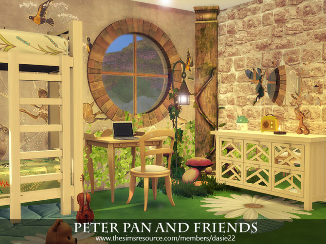 Sims 4 Peter Pan and Friends bedroom by dasie2 at TSR