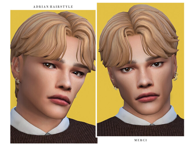 Sims 4 Adrian Hairstyle by  Merci  at TSR